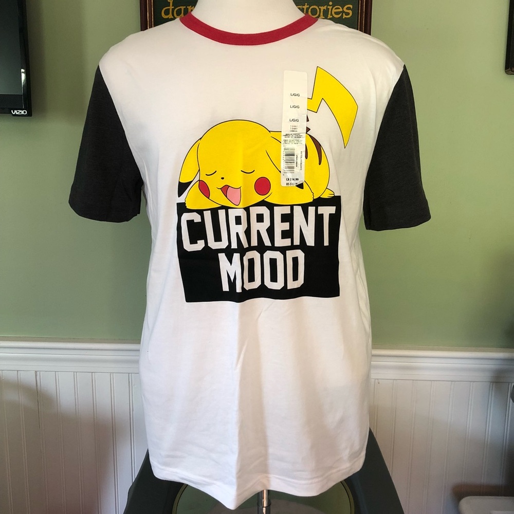 Pokémon Pikachu Current Mood Crew Graphic T-Shirt